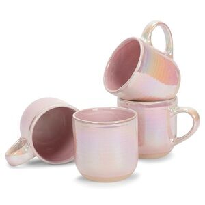 Glossy Reactive Glaze set of 4 mugs